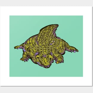 green flat fuck friday meme crocodile / chonker alligator Posters and Art